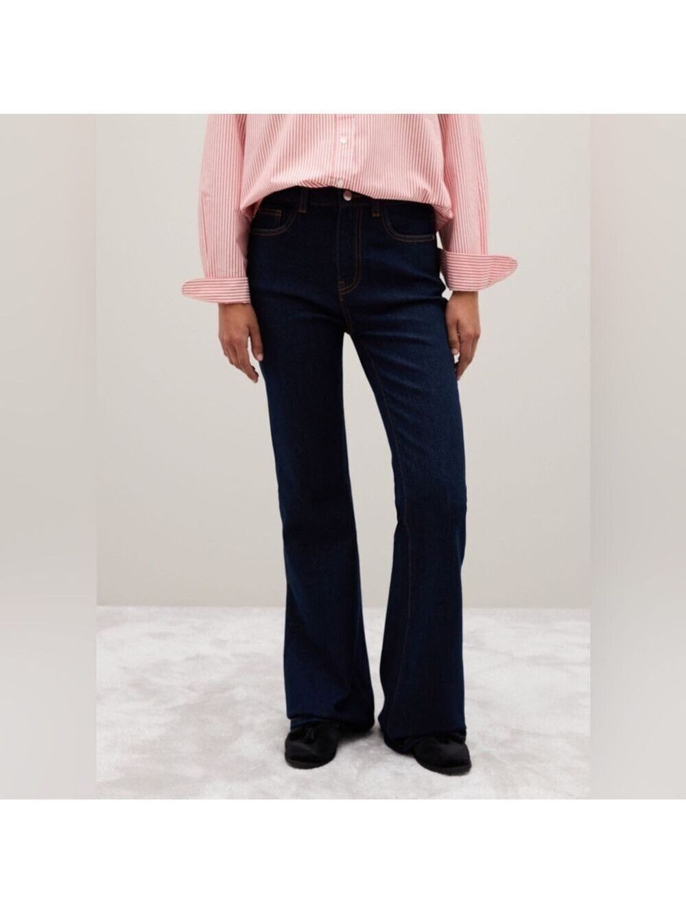 NWT Piombo Classic Flare Denim Jeans Size 6 - Picture 8 of 11